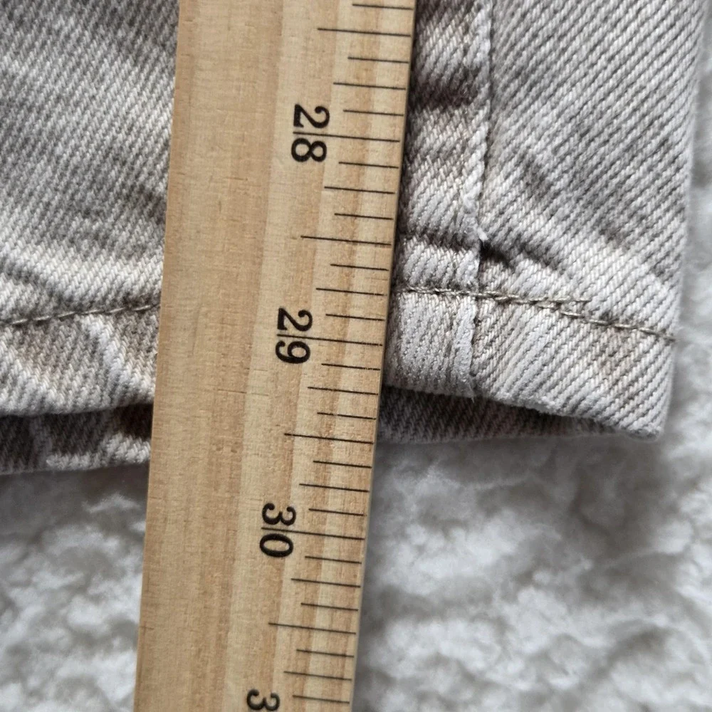 Lee Riveted Jeans Mens 45x29 Beige Relaxed Straight Denim‎ Pants Light Wash